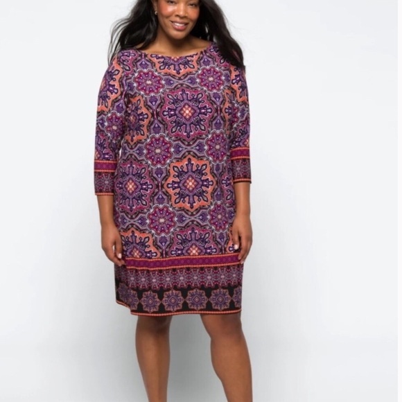 Women’s WISP ANAISEY JERSEY DRESS SIZE 16W EUC Stitch Fix Exclusive - Picture 1 of 7